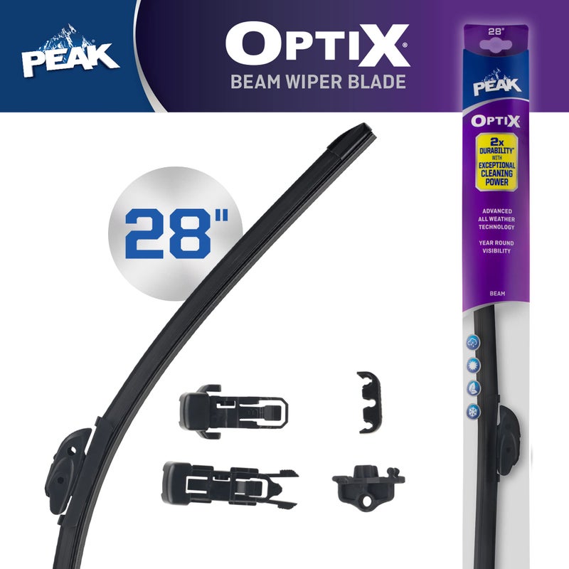 PEAK Optix Beam Wiper Blade, All-Weather Windshield Wiper Blade, Auto Replacement Part, 28", Pack of 1 - Image 1